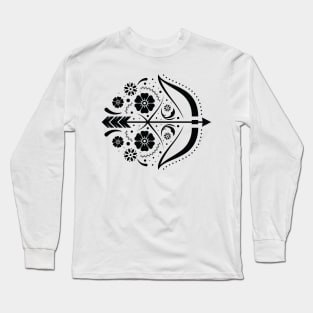 Scandinavian Folk Style Archery Long Sleeve T-Shirt